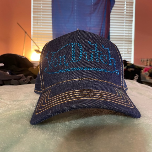 Von Dutch Accessories - VON DUTCH denim hat with rhinestone